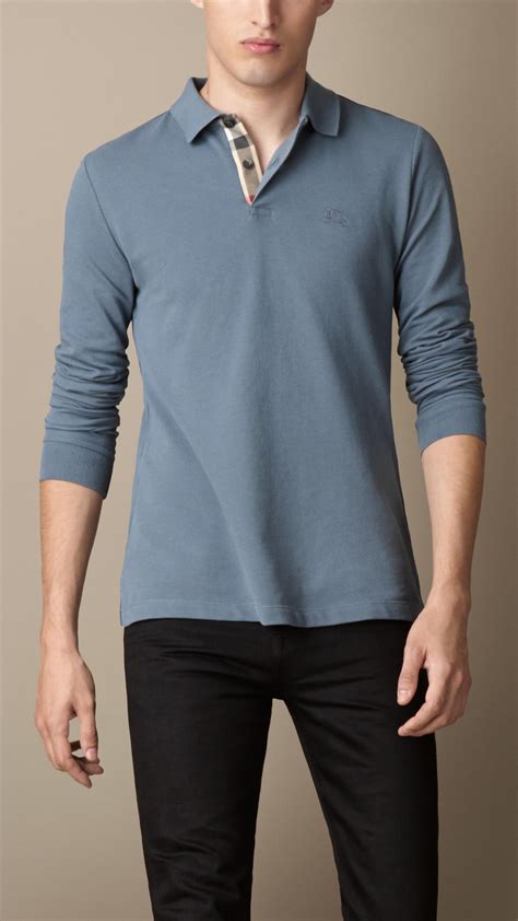 burberry polos men|burberry long sleeve polo men's.